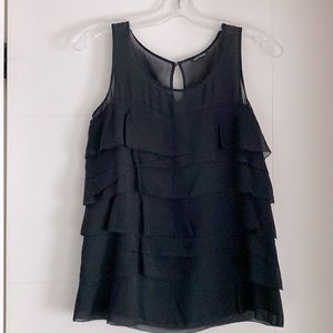 Club Monaco 100% Silk Ruffle Blouse